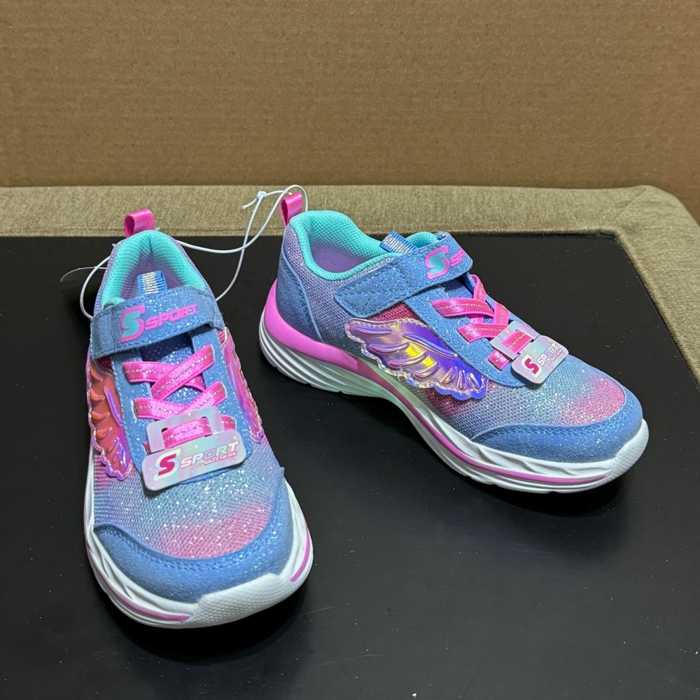 Skechers Kids' Sneakers - Blue and Pink size 11 #010 - Picture 5 of 7